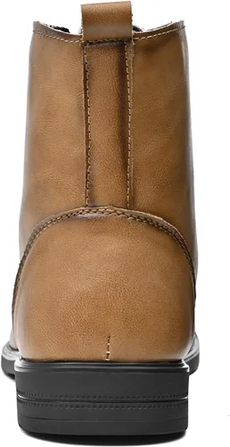 Vista 7 de Chukka Botas Casual Moda Oxford Vestido Botas Cuero Cordones Desierto Tobillo Botas Clásico para Hombres Ligero Antideslizante