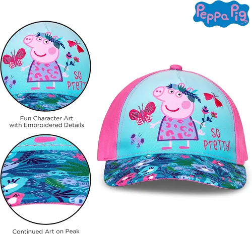 Vista 3 de Hasbro Gorra de béisbol para niñas, Peppa Pig ajustable, para niños de 2 a 4 años