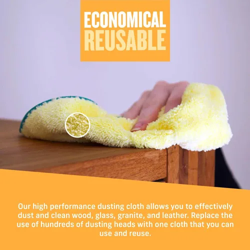 Vista 5 de E-Cloth Paño para quitar el polvo de alto rendimiento, plumeros de microfibra para limpieza, suministros para limpieza, paños lavables