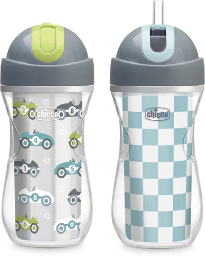 Vista 11 de Chicco Vaso con Pajita Abatible de 9 onzas Vaso Entrenador Aislado para Niños Pequeños con Pajita de Silicona Suave Sin Derrames Fácil