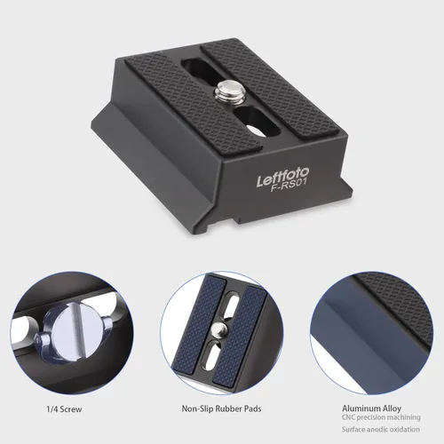 Vista 3 de LEFTFOTO Placa de liberación rápida para DJI RS2/RSC2/RS3/RS3-PRO/RS3 Mini Cimbal Stabilzer Accesorios