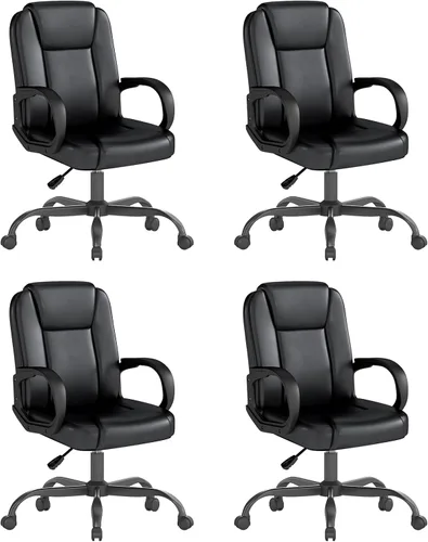 Vista 11 de Silla de oficina ejecutiva, cómodas sillas ergonómicas de escritorio para computadora con reposabrazos abatibles, soporte lumbar, respaldo alto