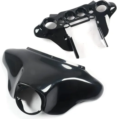 Vista 10 de Carenado interior de murciélago delantero con efecto de fibra de carbono, compatible con Harley Touring Street Glide Electra Glide FLHT FLHTC