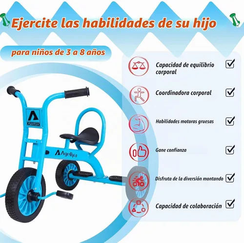 Vista 2 de Trike para niños a partir de 3 años, ruedas de goma de acero al