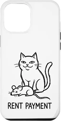 Vista 26 de Pago de alquiler Humor divertido gato para gato papá gato mamá caso para iPhone 17