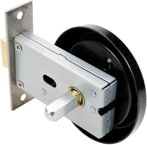 Vista 2 de 1 Unidades Empotrable Cerradura Para Gabinete 201 Acero Inoxidable Ronda Puerta Corredera Tirador Oculto Privacidad Locker Perillas Manijas (negro)