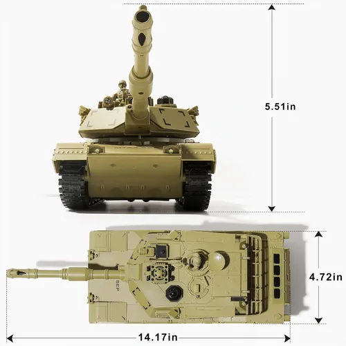 Vista 9 de RC Tank, US M1A2 Abrams - Juguete militar con control remoto