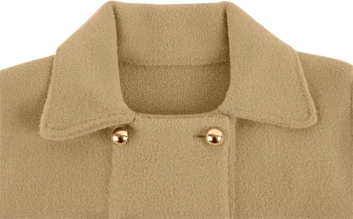 Vista 5 de CHARTOU Poncho elegante para mujer, con doble pecho, manga con abertura, mezcla de lana, capa