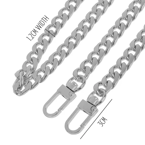 Vista 7 de Pochette Voyage MM Conversion Kit with Chain Pouch Pochette Voyage MM Insert with Grommets O Rings Premium Felt Chain (Lime, Silver Chain - 90cm)