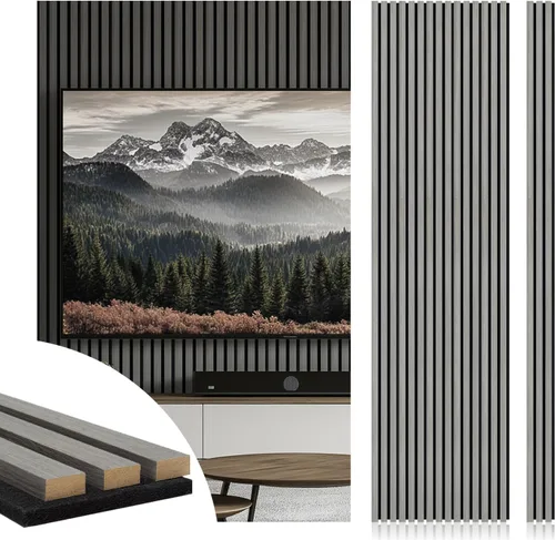 Vista 13 de CONCORD WALLCOVERINGS ™ Paneles de pared de madera, chapas 3D acústicas absorbentes de sonido para reducción de ruido e insonorización, cine