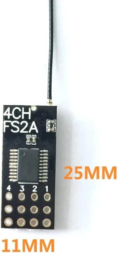 Vista 4 de QWinOut FS2A-4CH AFHDS 2A Mini Receptor Compatible PWM Salida para Flysky i6 i6X i6S Controlador
