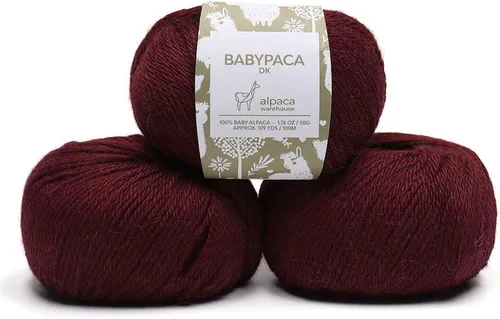 Vista 38 de Juego de 6 madejas de 100% lana de alpaca bebé (10.58 oz) de peso DK, fabricadas en Perú, celestial suave y perfecto para tejer y hacer ganchillo