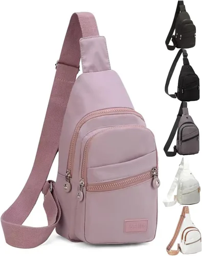 Vista 15 de EVANCARY - Mochila pequeña tipo bandolera para mujeres y hombres, mochila de pecho tipo bandolera para viajes, senderismo y actividades al aire libre