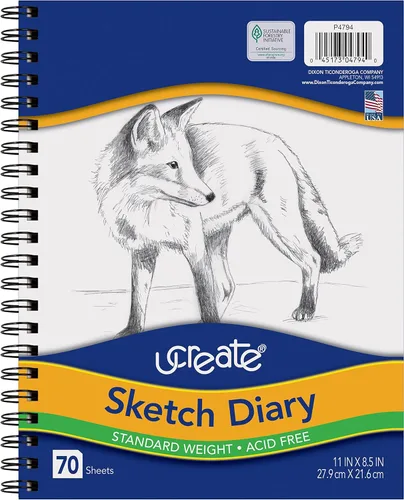 Vista 8 de UCreate - Diario de bocetos, 9 x 6 pulgadas, 70 hojas