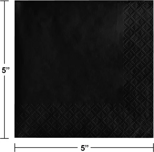Vista 3 de Creative Converting Servilletas de papel de 3 capas, color terciopelo negro, 50