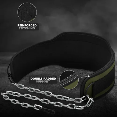 Vista 5 de RDX Cinturón de inmersión para levantamiento de pesas, cadena de acero ajustable de 36 pulgadas, cinturón de inmersión, entrenamiento de gimnasio