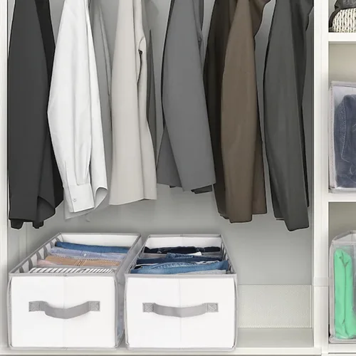 Vista 5 de Univivi Organizador de cajones de ropa para armario, organizador de ropa plegada, 7 rejillas mejoradas, organizadores de cajones de gran capacidad