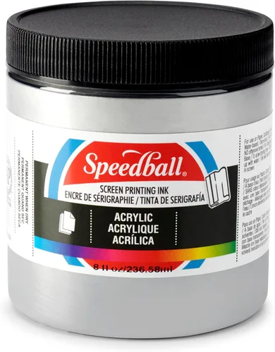 Vista 25 de Speedball Tinta acrílica para serigrafía, 8 oz, negra para impresiones en papel, fabricada en EE. UU