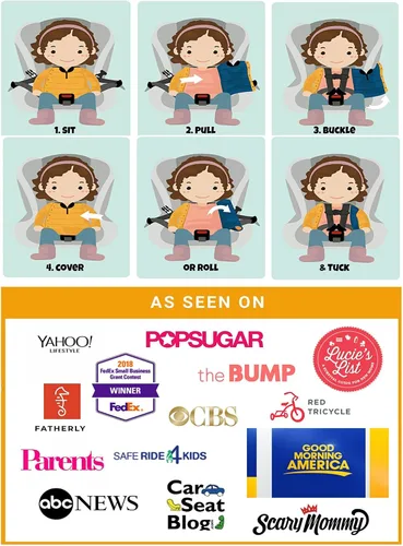Vista 5 de Buckle Me Baby Coats Chaqueta de invierno de asiento de coche más seguro de cierre rápido para niño o niña, como se ve en Shark Tank