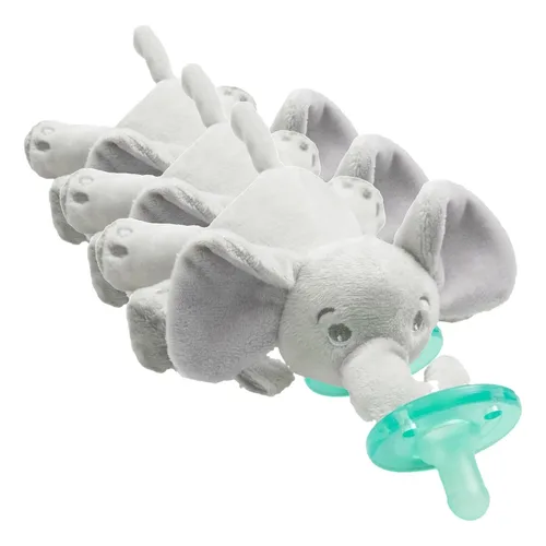 Vista 14 de Philips AVENT Soothie Snuggle Portachupetes con Chupete Desmontable, 0m+, Elefante, SCF347/03- 1 Unidad (Paquete de 1)