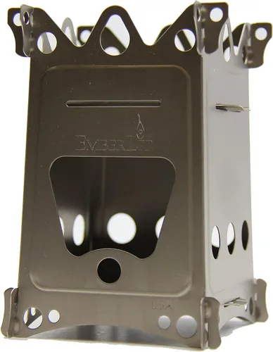 Vista 3 de Emberlit Fireant – Estufa para campamento de titanio, de varios combustibles, ideal para campamento y supervivencia