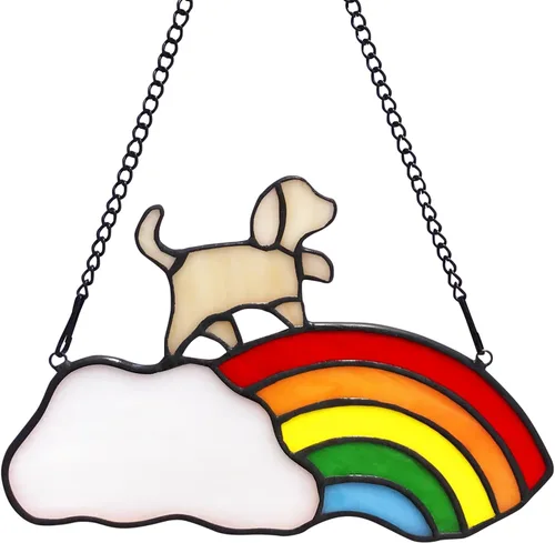 Vista 10 de Decoración de gato atigrado gris en luna azul para colgar en la ventana, regalo conmemorativo para los amantes de los gatos, adorno para mascotas