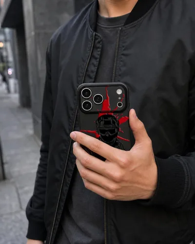 Vista 5 de SIMPLYMDRN Funda delgada para iPhone 12 Pro Max, diseño de guerrero, funda genial para hombres, funda de soldado de combate, delgada y flexible