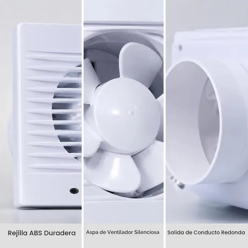 Vista 7 de Ventilador de escape de pared de 4 pulgadas: ventilación de ventana