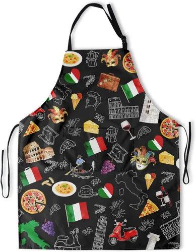 Vista 62 de Delantal con bolsillos, delantales para mujeres y hombres, delantal de cocina para cocinar, jardinería, servidor, camarera, pintura