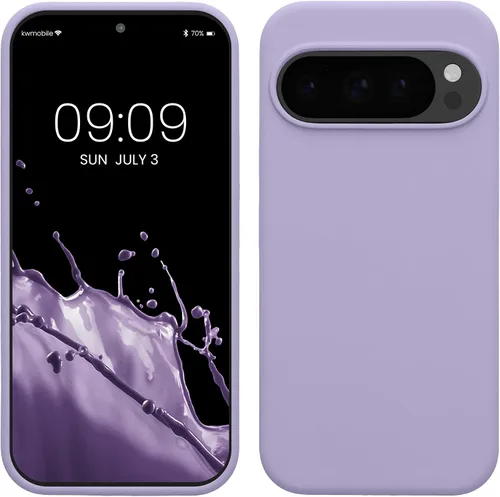 Vista 334 de kwmobile Funda Compatible con Google Pixel 6 Pro - Funda de Teléfono de Silicona TPU con Acabado Suave - Azul Caribe