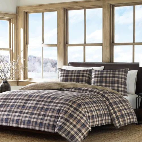 Vista 28 de Eddie Bauer - Juego de edredón twin, ropa de cama reversible a cuadros con funda a juego, peso medio para uso durante todo el año, artículos Aliso