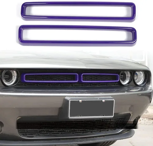 Vista 11 de Voodonala para Challenger Insertos de Rejilla Frontal de Radiador, Adornos de Parrilla para 2015-2025+ Dodge Challenger Accesorios Exteriores, ABS