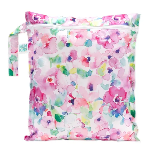 Vista 9 de Bumkins Disney Bolsa impermeable colgante para cosas mojadas grande para bebé, lavandería, ropa sucia, viaje, traje de baño, pañales de tela C3