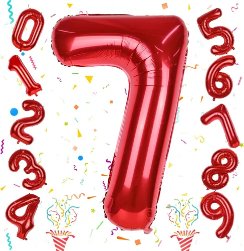 Vista 64 de Globos de Sirena Número 0 de 40 Pulgadas, Juego de Globos de Números Grandes Morado Verde Azulado Arcoíris 0-9, Globos de Números de Papel