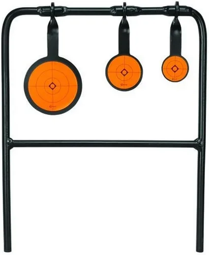 Vista 7 de Caldwell Rimfire Resetting and Swinging Target Kits with Steel Frame, for Shooting Practice, Outdoors