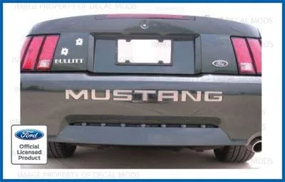 Vista 2 de Adhesivos de letras para parachoques trasero para Ford Mustang Negro (Brillo) -CB (se adapta a 1999-2004)