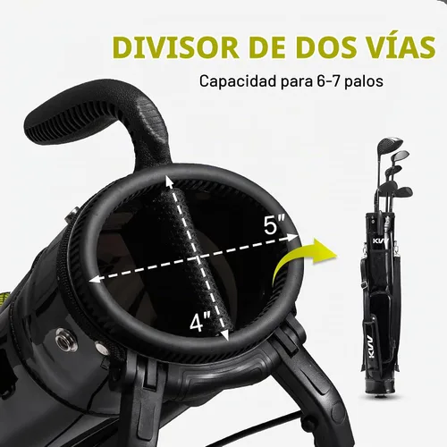 Vista 4 de KVV Lightweight Sunday Golf Stand Bag, Colorful Fashion Pitch and Putt Golf Bag