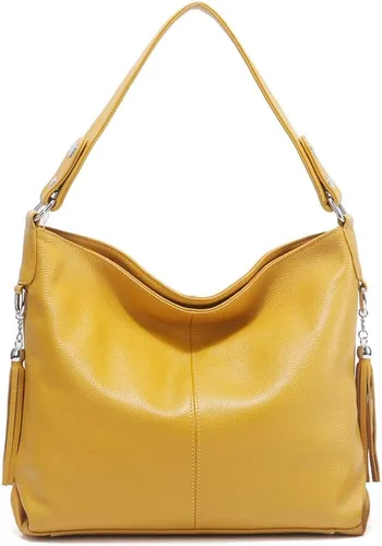 Vista 37 de Moda suave cuero genuino borla mujer bolso señoras hombro mensajero hobo bolso