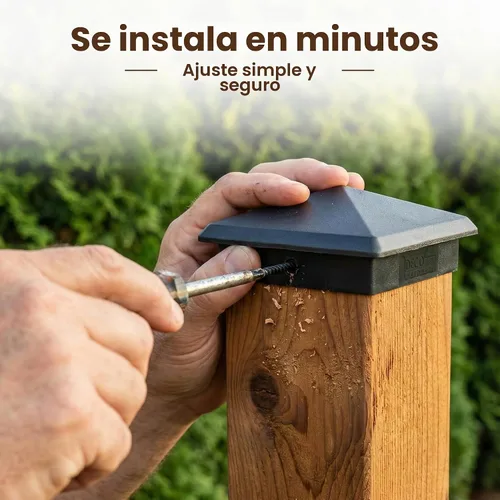 Vista 6 de Tapa de poste de pirámide de aluminio de 3.5 x 3.5 pulgadas para postes estándar de 4 x 4 (real 3.5 x 3.5 pulgadas), fundido de alta resistencia