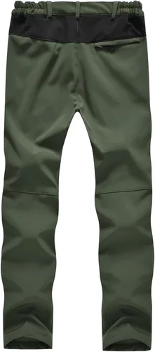 Vista 7 de Rdruko Pantalones de nieve para mujer, impermeables, aislados, con forro polar, térmico, para esquí, senderismo, pantalones de snowboard Verde