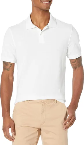 Vista 40 de Amazon Essentials Camiseta polo para hombre de manga corta y ajuste ajustado de algodón piqué Naranja Albaricoque