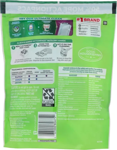 Vista 2 de Cascade ActionPacs - Detergente para lavavajillas con aroma fresco, 25
