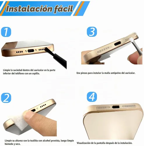 Vista 7 de Protector de altavoz para iPhone 16 Pro Kit de accesorios, negro