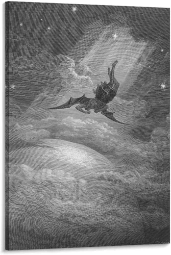Vista 17 de 20 obras maestras por Gustave Dore - Póster artístico de Adán y Eva expulsados del Edén y arte de pared, póster moderno para decoración