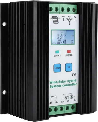 Vista 7 de CHRISK Controlador híbrido solar eólico de 9000 W PWM eólico controlador híbrido de energía solar controlador digital inteligente regulador de carga