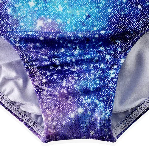Vista 145 de HOZIY - Leotardos de manga larga para niñas, de gimnasia, para niños pequeños, trajes florales de unicornio, galaxia, arco iris, patrón de rayas
