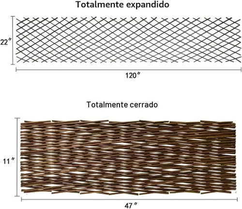 Vista 7 de 86 York Panel de valla extensible de sauce para plantas trepadoras, hiedra, rosa, pepinos, clemátide (1)