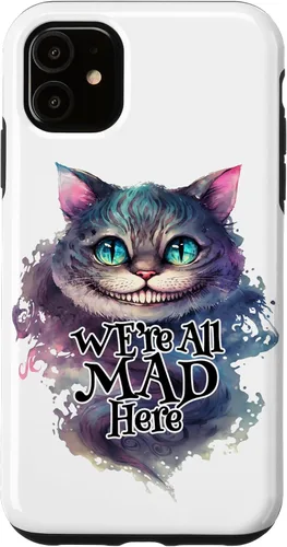 Vista 8 de Cheshire cat We're All MAD Here Alicia in Wonderland - Carcasa para iPhone 17