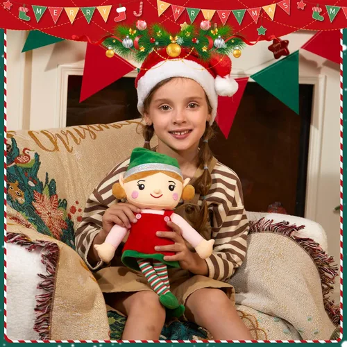 Vista 5 de Houwsbaby Elfo de Navidad, juguetes de peluche para niños y niñas, elfos de peluche, fiestas de Navidad, decoración del hogar, regalos para niños