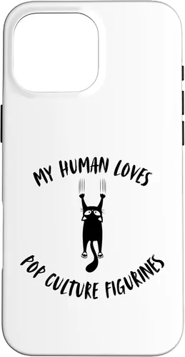 Vista 19 de iPhone XR My Human Loves Pop Culture Figurines - Cat Parent Hobby Case